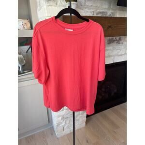 Columbia Women's Red Boundless Trek Casual Short Sleeve T-shirt Size M